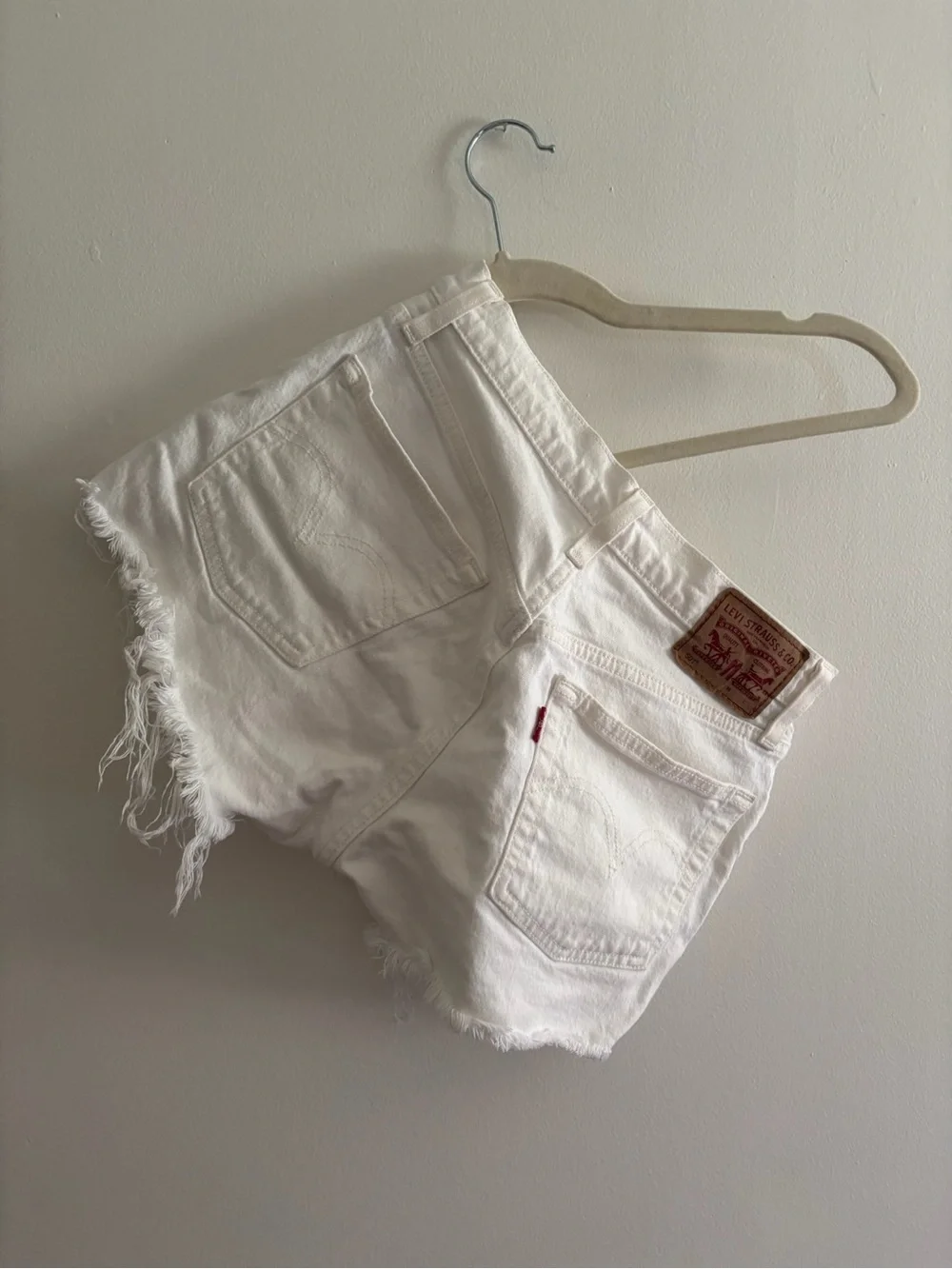 Levi’s 501 White Denim Shorts